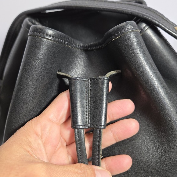 Vtg Coach 9952 Lula Legacy Black Turkish Leather Drawstring Bucket Shoulder Bag - Picture 12 of 16